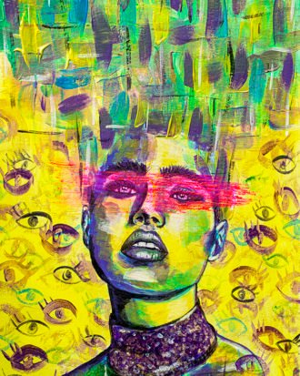 VISION 29,7x42cm. Acrylic on paper